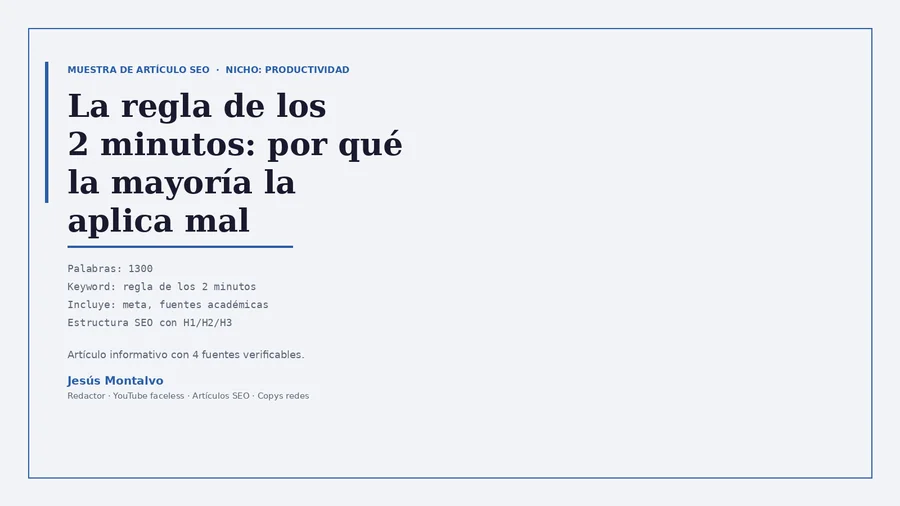 Portada de La regla de los 2 minutos para vencer la procrastinación